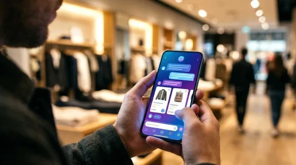 AI assistant helping a customer discover and compare products online.